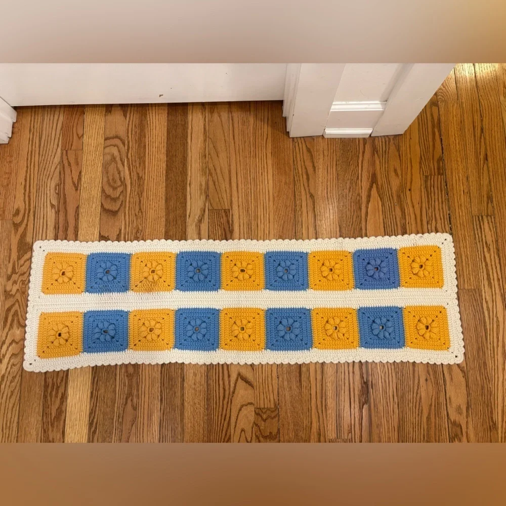 Vintage Handmade Crochet Table Runner
